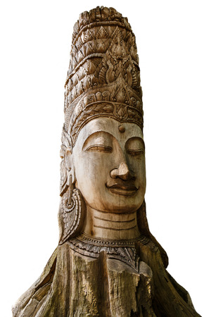 Cambodia wood carving artの写真素材