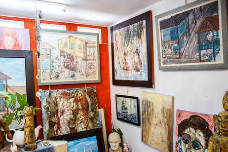 Hua Hin, Thailand - October 23: The artist, born from the merger of the painter of town in 2004.Led by district Kesa's pretty watercolor artist.Currently there are 19 membersThe group's activity society. dedicationsTogether with other agencies, both publiのeditorial素材