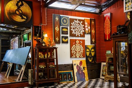 Hua Hin, Thailand - October 23: The artist, born from the merger of the painter of town in 2004.Led by district Kesa's pretty watercolor artist.Currently there are 19 membersThe group's activity society. dedicationsTogether with other agencies, both publiのeditorial素材