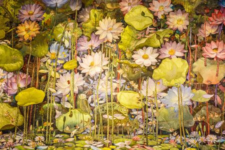 Hua Hin, Thailand - October 23: The artist, born from the merger of the painter of town in 2004.Led by district Kesa's pretty watercolor artist.Currently there are 19 membersThe group's activity society. dedicationsTogether with other agencies, both publiのeditorial素材