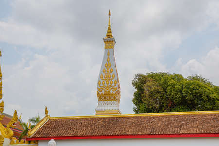 Nakhon Phanom, Thailand - May 28,2016: Wat Phra That Phanom is the sacred area in the south of Nakhon Phanom province, northeastern Thailand.のeditorial素材