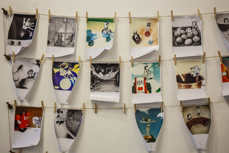 Nan, Thailand, August 12, 2016: The House of Art on the waterfront Nan. One of the attractions of the territory. An exhibit of artwork and souvenirs in northern Thailand.のeditorial素材