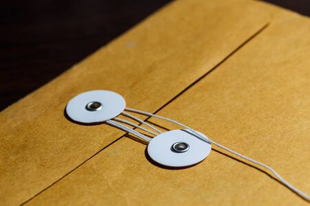 Case documents with brown laces.の写真素材