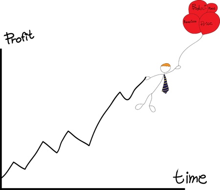 4P marketing Strategyのイラスト素材