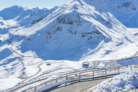 Grossglockner road before winter time. The Grossglockner is, at 3,798 metres above the Adriatic, the highest mountain of Austriaの写真素材
