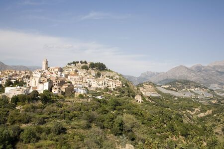 White town in spain near Valencia, Spainの写真素材