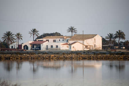 White town in spain near Valencia, Spainの写真素材