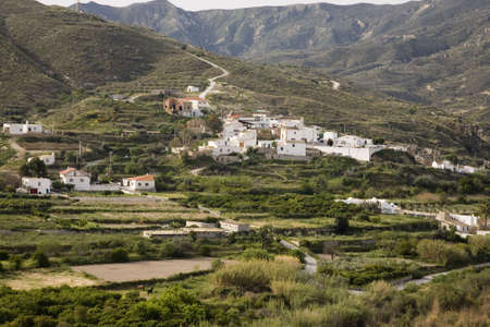 White town in spain near Valencia, Spainの写真素材