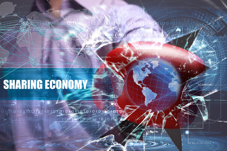 Business, Technology, Internet and network security. sharing economyの写真素材