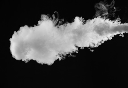 Movement of white smoke.black background. Smoke from cigarettes. Vape