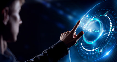 The concept of business, technology, the Internet and the network. A young entrepreneur working on a...