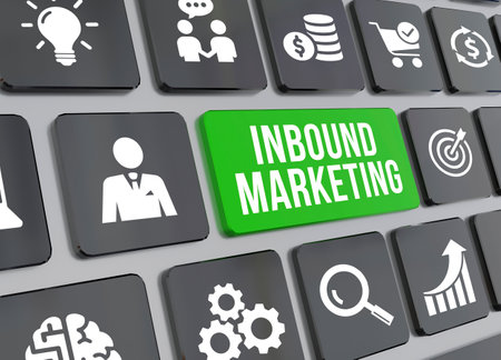 Internet, business, Technology and network concept. Inbound marketingの写真素材