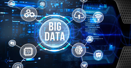 Internet, business, Technology and network concept. Big Data Internet Information.