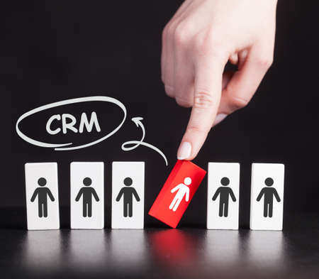 Business, Technology, Internet and network concept. CRM Customer Relationship Management.の写真素材