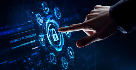 Internet, business, Technology and network concept. Cyber security data protection business technology privacy concept. Security technologyの写真素材