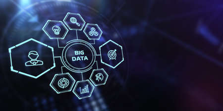 Business, Technology, Internet and network concept. Big Data Internet Information.の写真素材