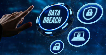 Internet, business, Technology and network concept. Cyber security data protection business technology privacy concept.の写真素材