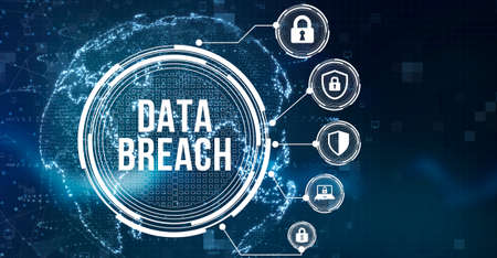 Internet, business, Technology and network concept. Cyber security data protection business technology privacy concept.の写真素材