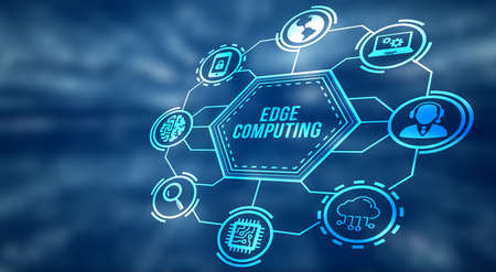Internet, business, Technology and network concept. Edge computing modern IT technology on virtual...