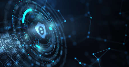 Cyber security data protection business technology privacy concept.の写真素材