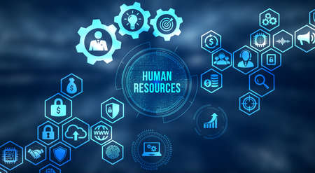 Internet, business, Technology and network concept. Human Resources HR management conceptの写真素材