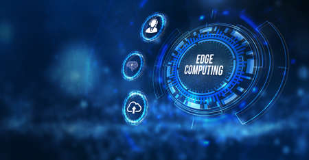 Internet, business, Technology and network concept. Edge computing modern IT technology on virtual...