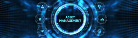 Asset management. Business, Technology, Internet and network concept.3d illustrationの写真素材