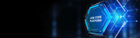 Low Code software development platform technology concept.3d illustrationの写真素材