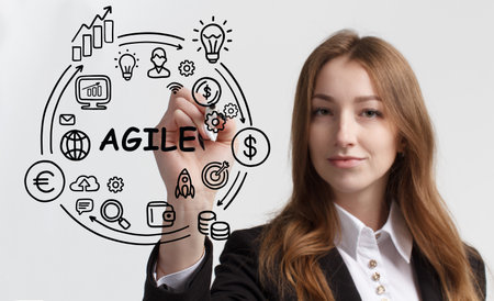Business, Technology, Internet and network concept. Agile Software Development.の写真素材