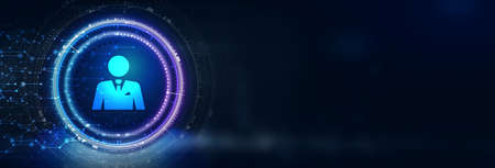 Business, Technology, Internet and network concept. Human Resources HR management recruitment...