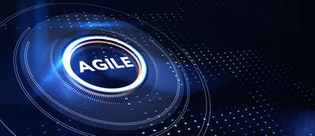 Business, Technology, Internet and network concept. Agile Software Development. 3d illustrationの写真素材