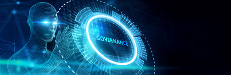 Business, Technology, Internet and network concept. GOVERNANCE successful business concept. 3d illustrationの写真素材