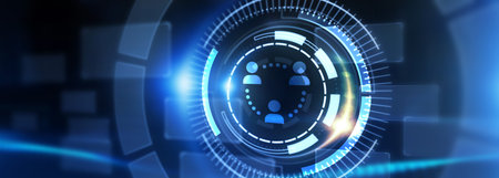 Business, Technology, Internet and network concept. Human Resources HR management recruitment employment headhunting concept. 3d illustrationの写真素材