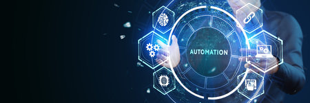 Business, Technology, Internet and network concept. Automation Software Technology Process System.の写真素材