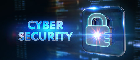 Cyber security data protection business technology privacy concept. 3d illustrationの写真素材