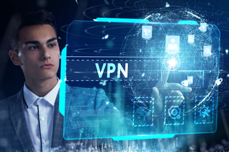 Business, Technology, Internet and network concept. VPN network security internet privacy encryption concept.の写真素材