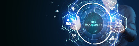 Risk Management and Assessment for Business Investment Concept. Business, Technology, Internet and network concept.の写真素材