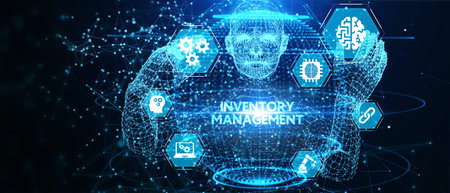 Business, Technology, Internet and network concept. Enterprise Resource Planning Corporate Company Management. 3d illustrationの写真素材