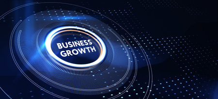 business growth. Development and growth concept. 3d illustrationの写真素材