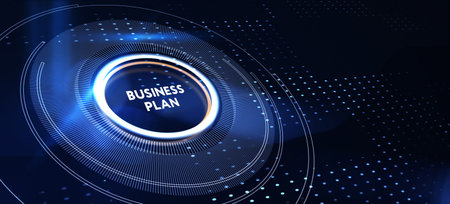 business plan concept. 3d illustrationの写真素材