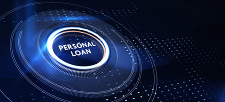 Business, Technology, Internet and network concept. Loan personal finance. 3d illustrationの写真素材