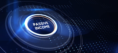 Passive income business concept. 3d illustrationの写真素材