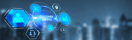 Customer service and care, patron protection, customer personalization. 3d illustrationの写真素材