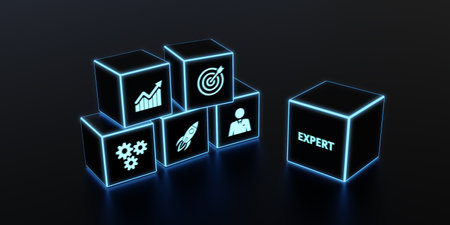 Expertise, expert, consulting, knowledge, advice. 3d illustrationの写真素材