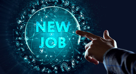 Business concept: New job. 3d illustrationの写真素材