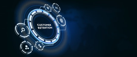 Customer service and care, patron protection, customer personalization. 3d illustrationの写真素材