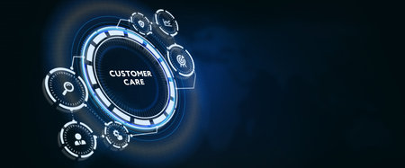 Individual customer service and CRM. customer care. 3d illustrationの写真素材