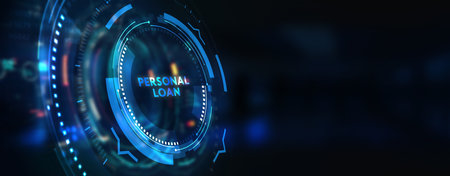 Business, Technology, Internet and network concept. Loan personal finance. 3d illustrationの写真素材