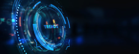 Business, Technology, Internet and network concept. Recent and latest trend. 3d illustrationの写真素材