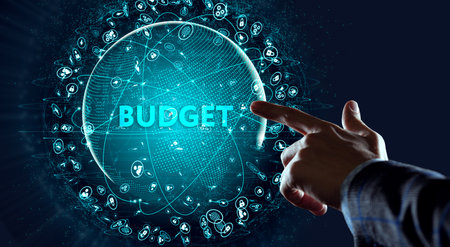 Budget capital finance economy investment money concept. 3d illustrationの写真素材